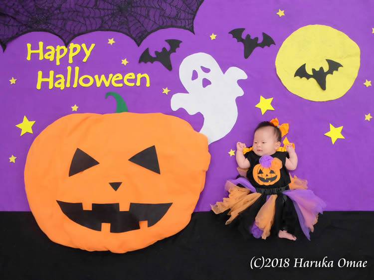 9月 ハロウィンのおひるねアート